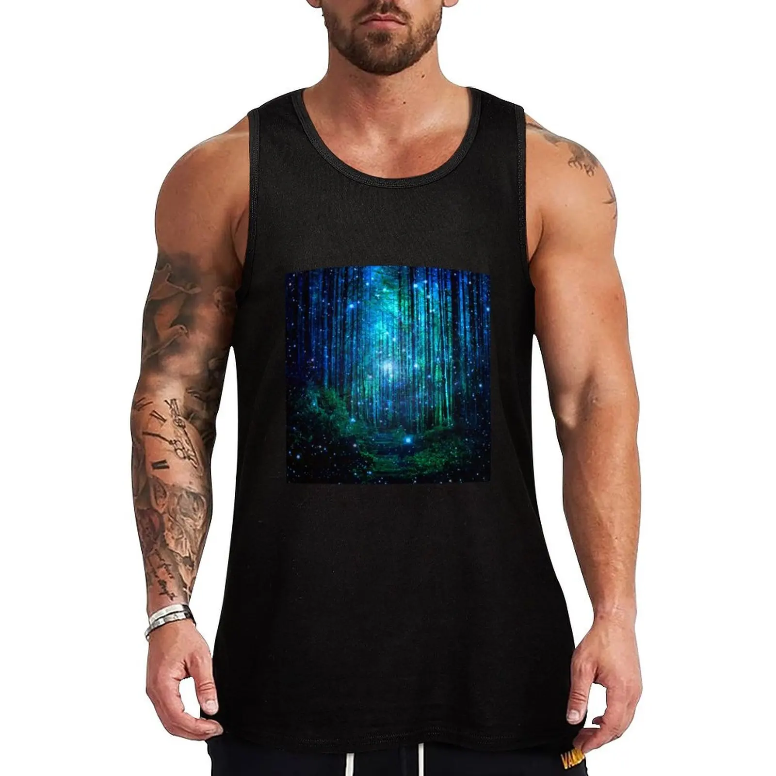 

In the magical Forest Tank Top gym t-shirts Men's gym clothing gym clothes man fitness Men's tops