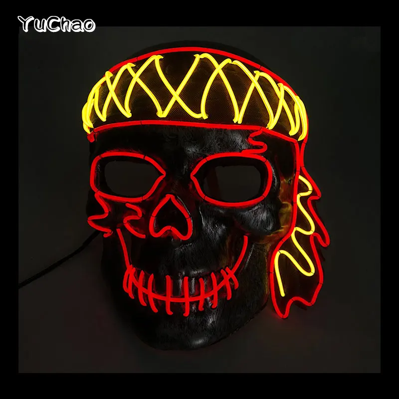 Masque de Priate des caraïbes scintillant pour Halloween, masque facial effrayant pour adultes et enfants, Mascara Cosplay, fournitures de costumes d'halloween