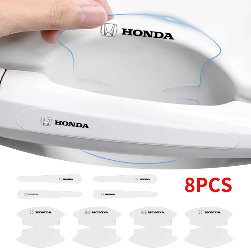 8 قطعة مقبض باب السيارة السلطانية خدش ملصقات واقية لهوندا سيفيك أكورد صالح مدينة Vezel CRV أوديسي الجاز Prelude Insight