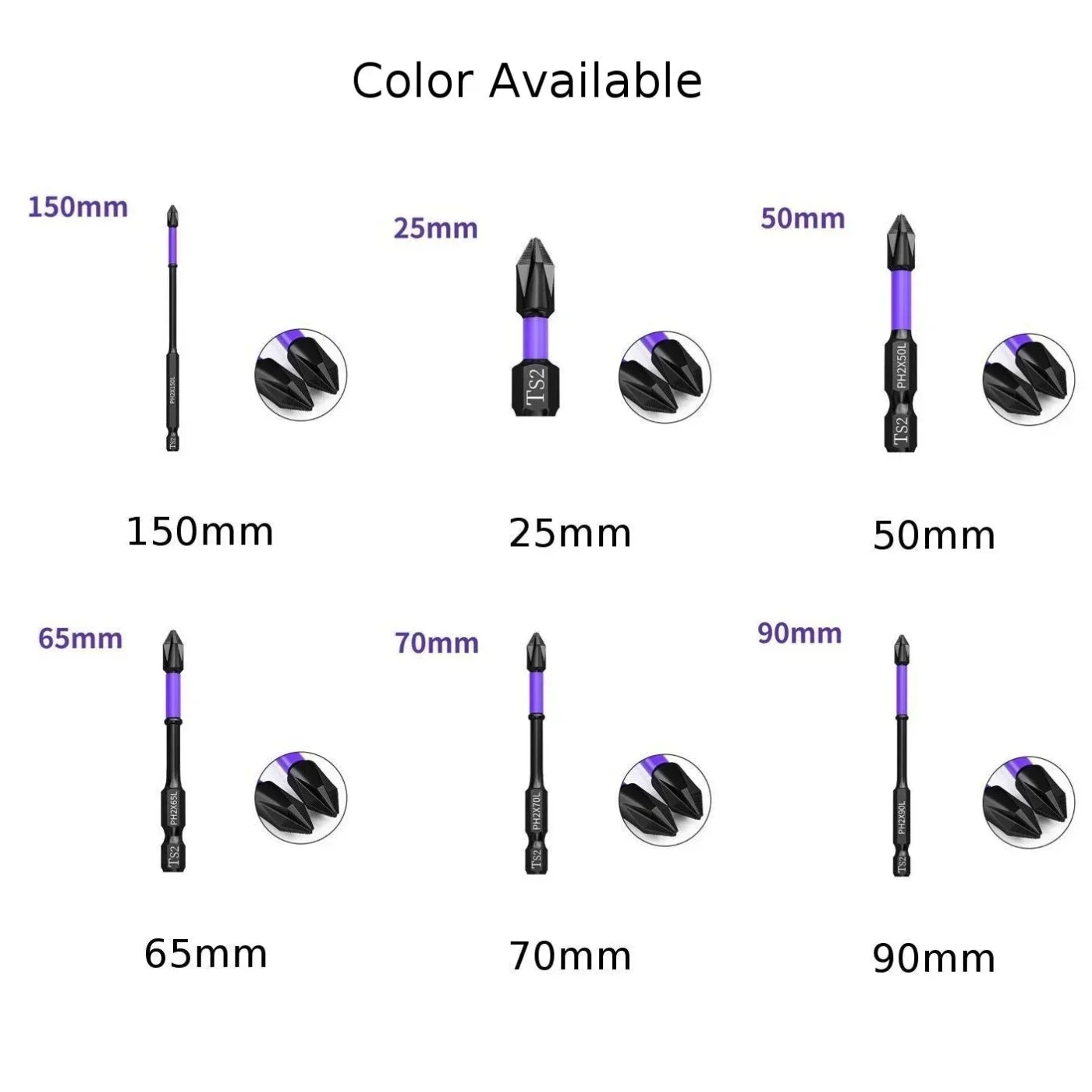 Non-slip PH2 Screwdriver Magnetic Batch Head Cross Screwdriver Hardness Drill Bit Screw Driver Hand Tools