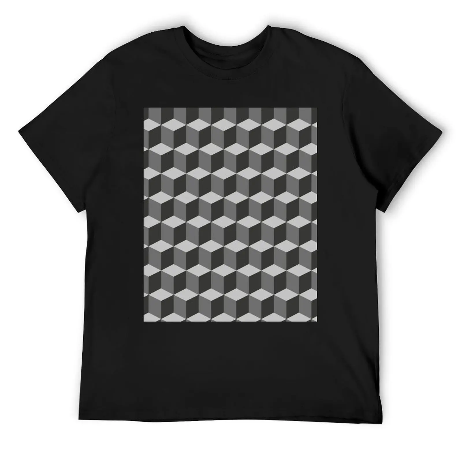 MC Escher cubes T-Shirt animal prinfor boys summer clothes anime mens workout shirts