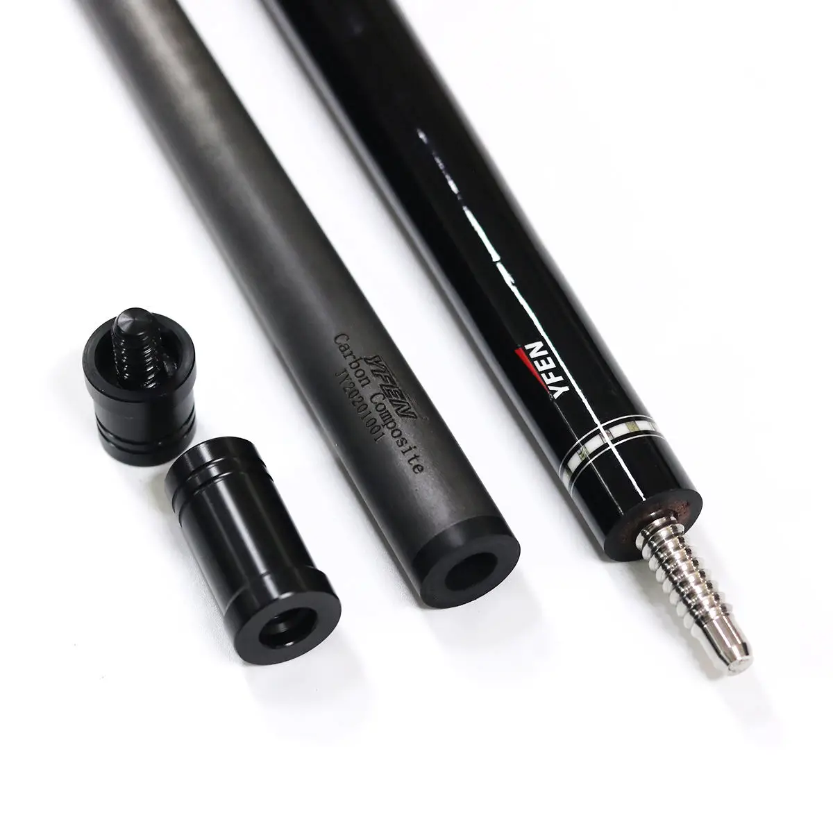 Premium YFen Original 3-pcs 57‘’ Billiard Jump Break/Punch Cue with Authentic Carbon Fiber Shaft, High Hardness 13mm Cue Tip