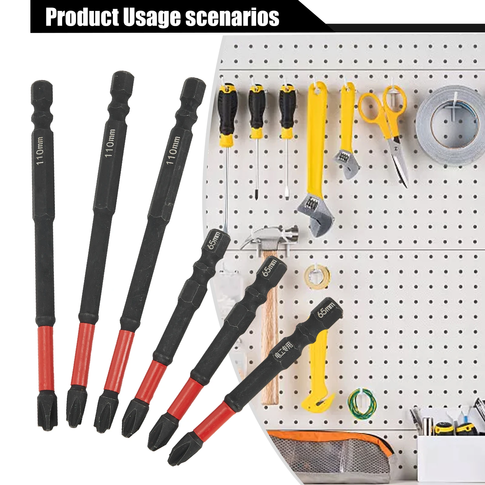 

6pcs Electric Screwdriver Batch Head Single Cross Meter Strong Magnetic Socket Switch Special Non-Slip Disassembly Tool FPH2