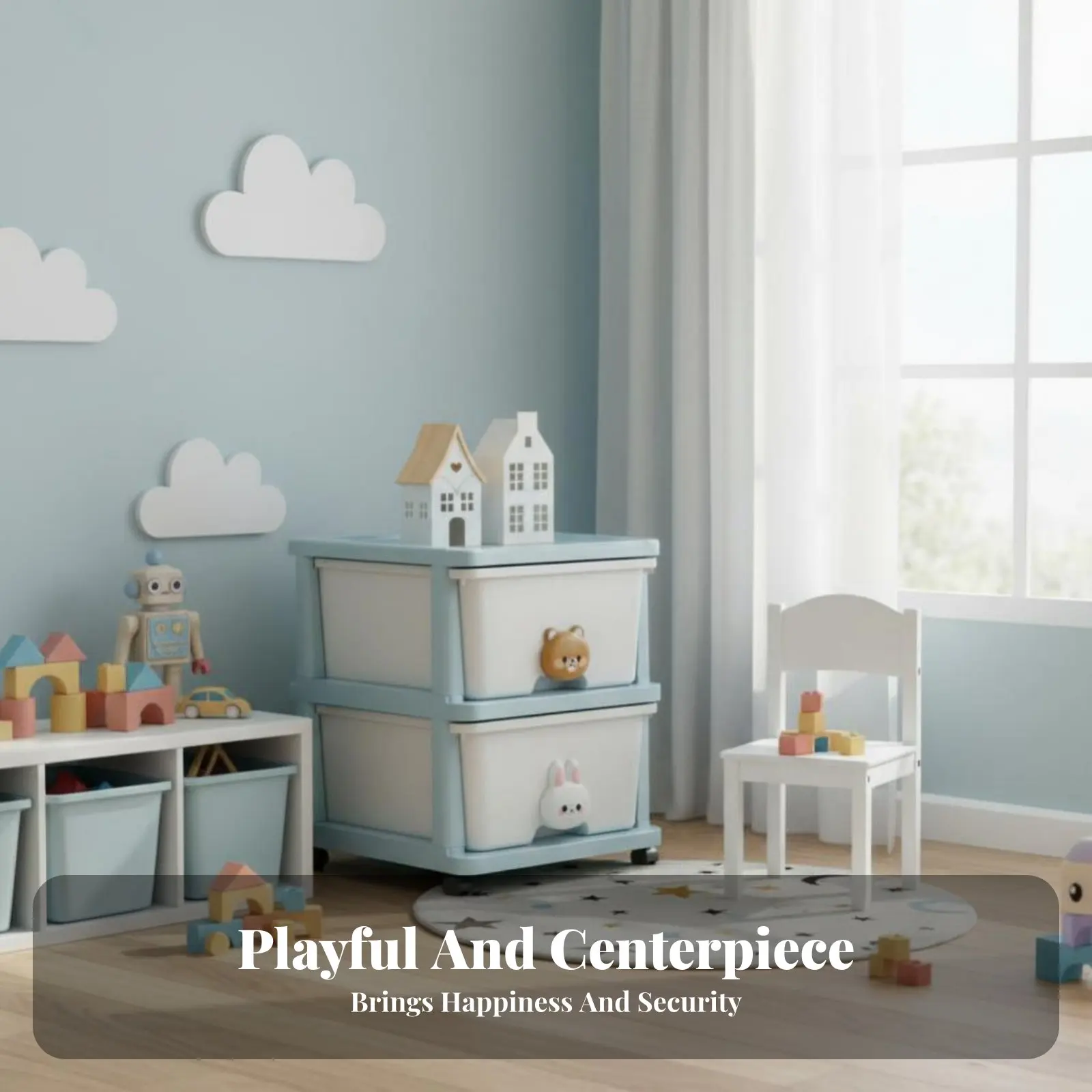 Multi-Bin Toy Storage Unit Childsafe Design Home Organization Removable Bins Easy Assembly for Toddlers, Parents, Playroom