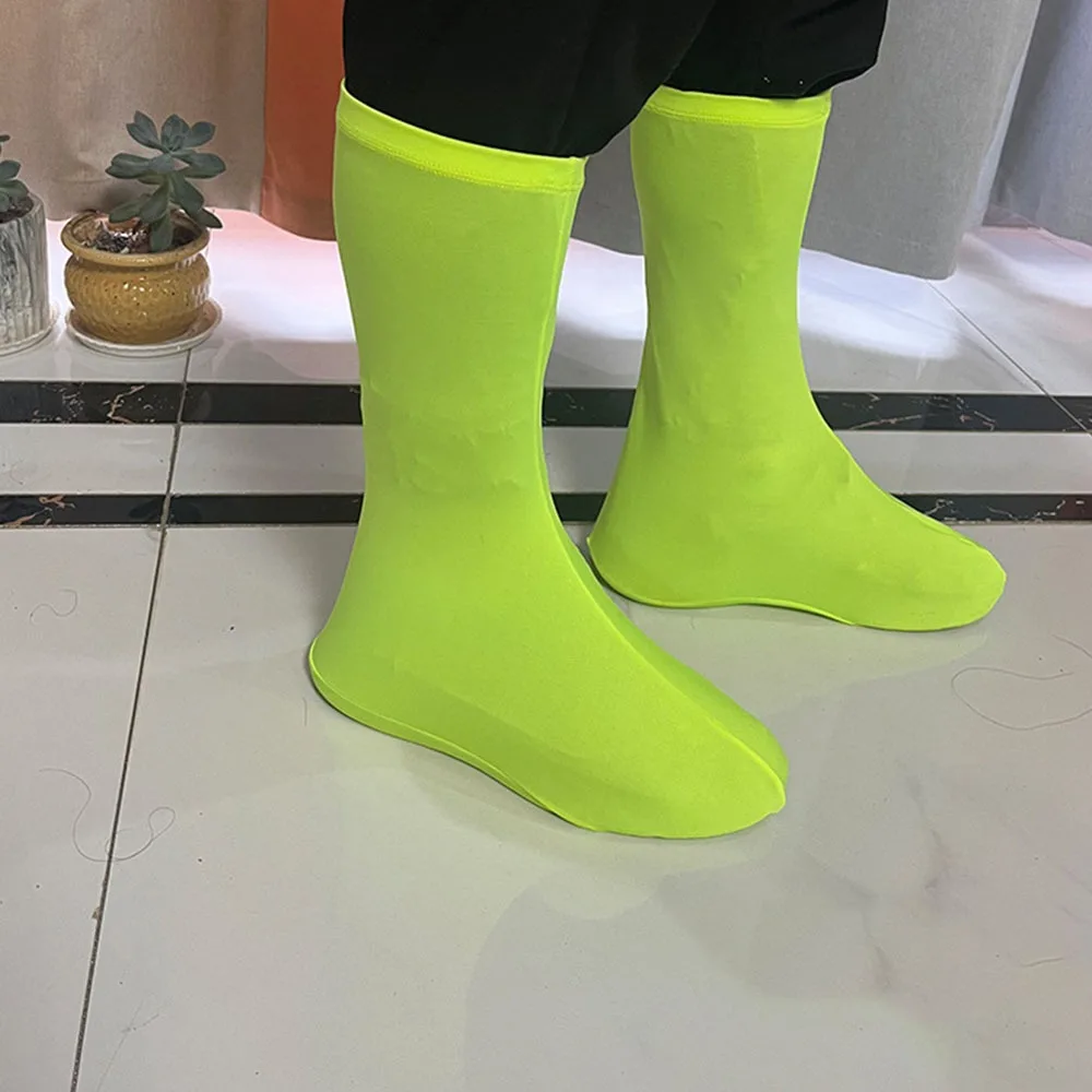 Anti-areia areia deserto sapato cobre elástico anti-poeira trekking sapatos protetor à prova de areia cor fluorescente deserto sapato capa