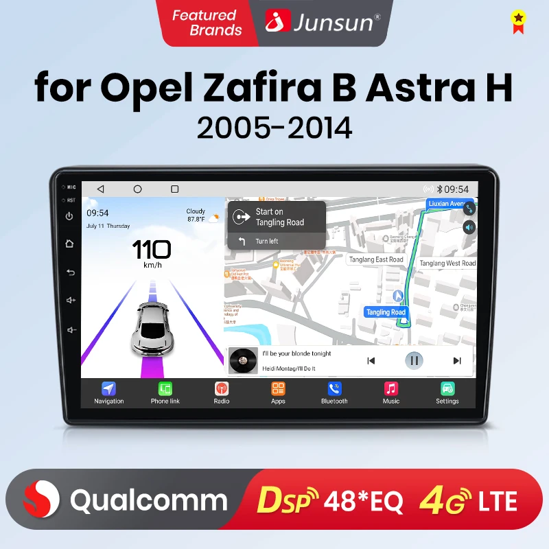 Junsun Android13 Qualcomm 8 Core Wireless CarPlay for Apple Android car Car Radio For Opel Zafira B Astra H 2005-2014 Car Radio