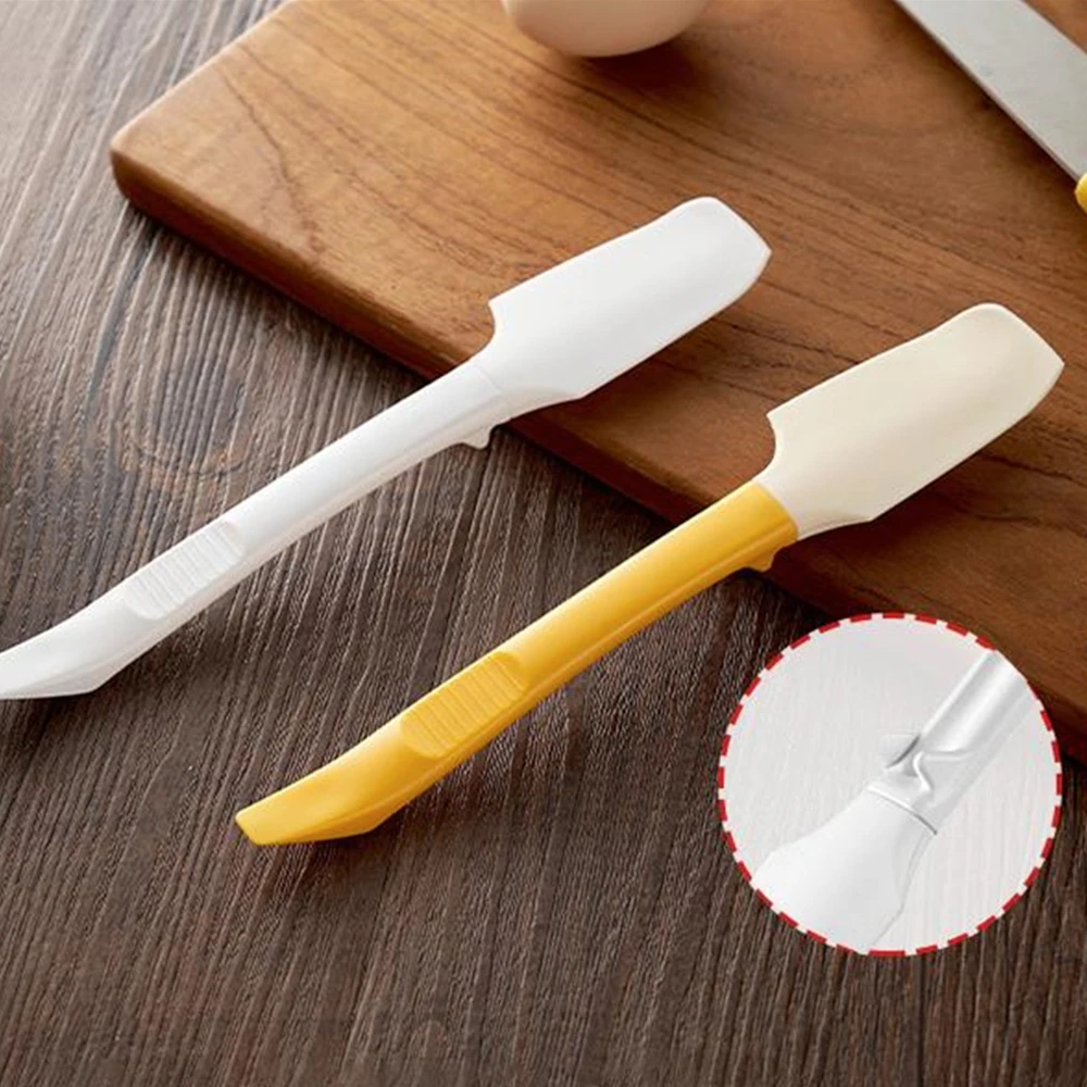 Kitchen Gadgets Multifunctional Cooking Spatula Silicone Scraping Head No Odor High Temperature Resistance Slice Stent Design