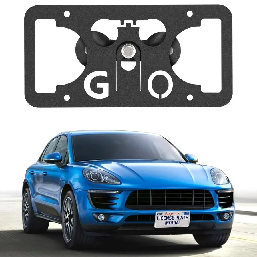 

Drill Front License Plate Bracket Mount Kit Compatible with Porsche Macan 20192021, Front Bumper License Plate Mounting Kit