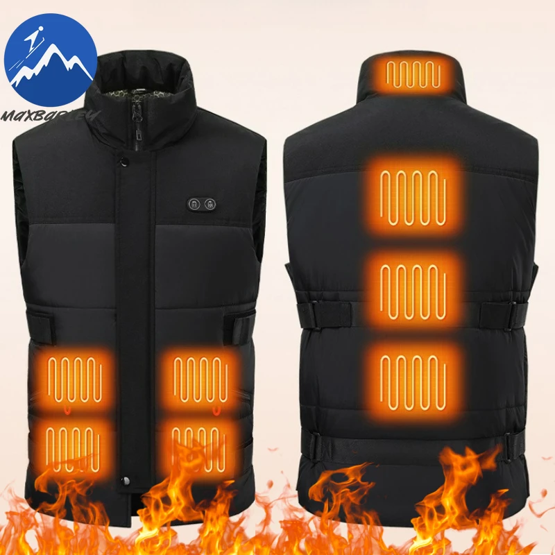 

USB Heated Vest Electric Heated Jackets Men Women Sportswear Heated Graphene Heat Padding Coat 8 Areas Heating Waistcoat Camping