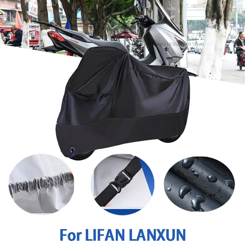 

Мотоциклетные чехлы для LIFAN LANXUN, автомобильные чехлы на открытом воздухе, защита от солнца, пыли, без ушей, утолщенные оксфордские чехлы, аксессуары