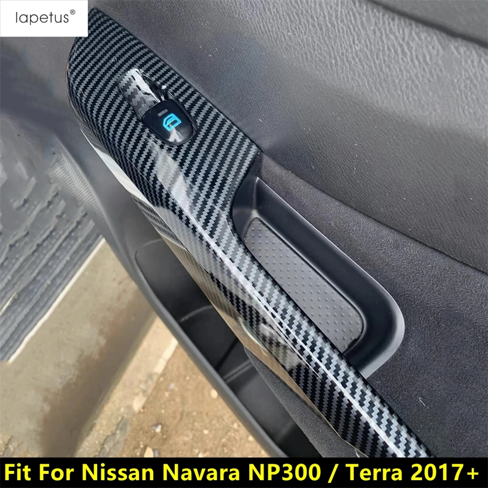 

Car Window Switch Lift Control Panel Cover Trim For Nissan Navara NP300 / Terra 2017 2018 2019 2020 2021 Accessories Interior