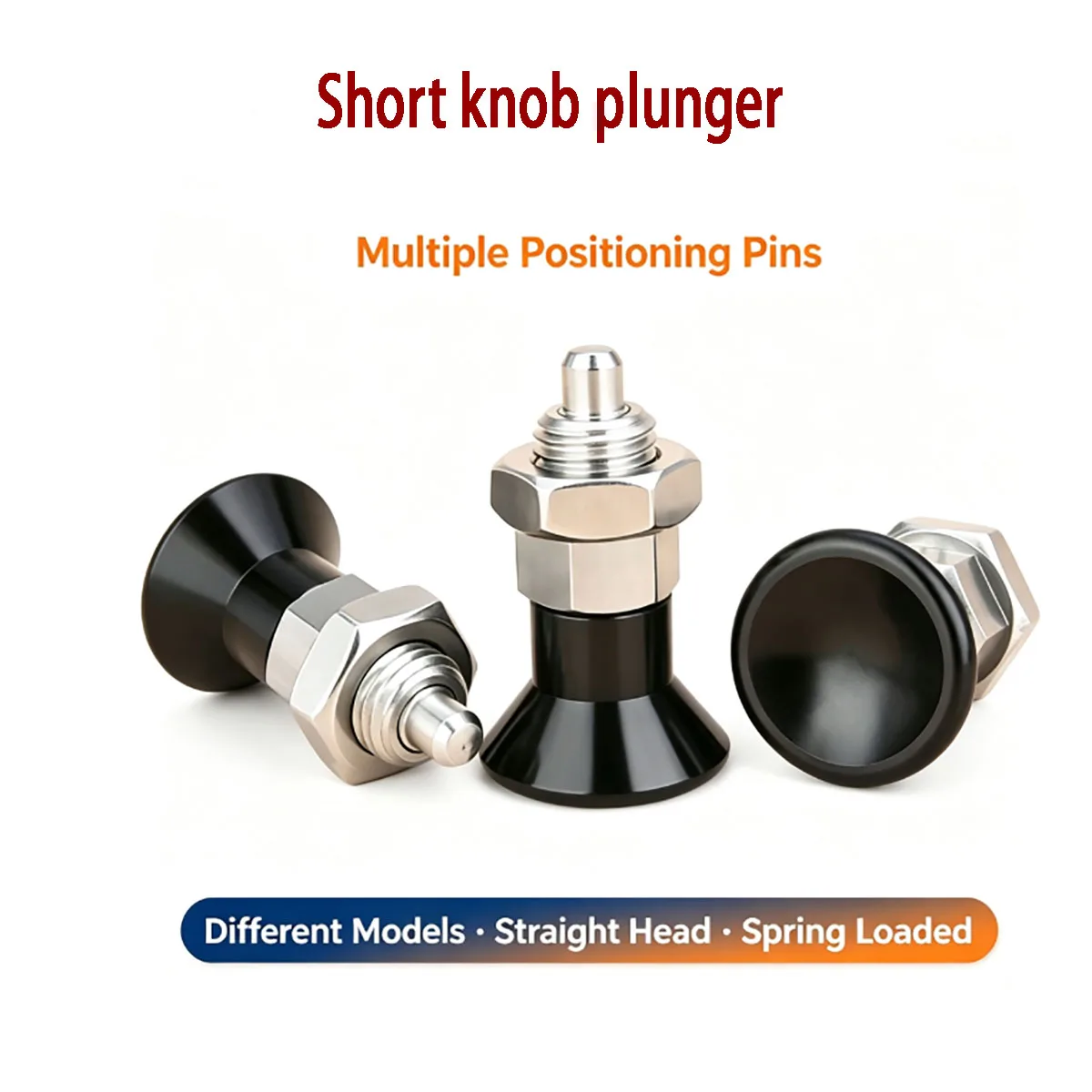E‑SPXRKD VCN254 Short Thread Indexing Plunger Spring Loaded Locating Pin Knob Plunger for Mechanical Positioning