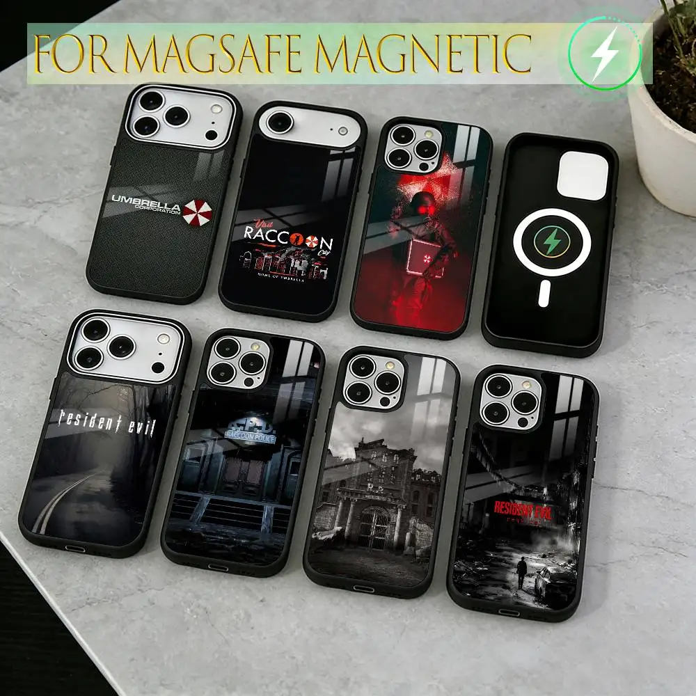 

Resident Evil Phone Case For iPhone17,16,15,14,13,12,11 Plus,Pro Magnetic For Magsafe Wireless Charging
