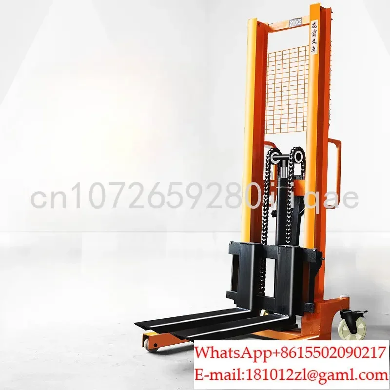 Hydraulic Stacker Manual Electric Loading and Unloading Truck 1 Ton 2T Hydraulic Forklift Lift Brick Stacker