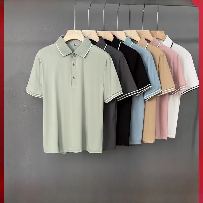 

Quick Dry Ice Silk Shirt Men's Short Sleeve Slim Fit Business Workwear Summer New Style Cool Feeling Color Trendy ...
