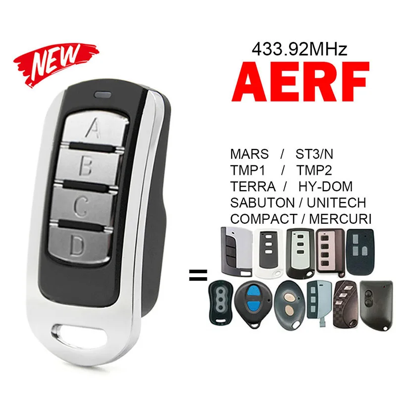 AERF MARS ST3/N TMP1 TMP2 TERRA HY-DOM SABUTON UNITECH COMPACT MERCURI Garage Remote Control 433.92MHz Rolling Code