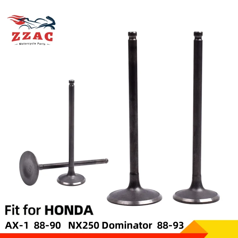 4.5mm Motorcycle Intake and Exhaust Stem Valves for Honda AX-1 1988-1990 NX250 Dominator  1988-1996 14721-KW3-000 14711-KW3-000
