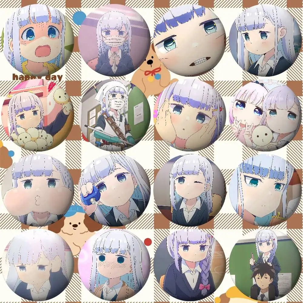 

Anime Aharen-san Wa Hakarenai Badges Cartoon Lapel Pins Brooch Fans' Baubles Gifts Backpack Decor Jewelry Bits