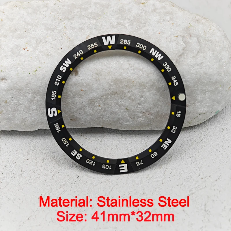 Mod 38 مللي متر عالية الجودة منحدر ساعة معدنية الحافة إدراج حلقة القطر الداخلي 30.5 مللي متر صالح GMT الرجال مشاهدة حالة تعديل أجزاء