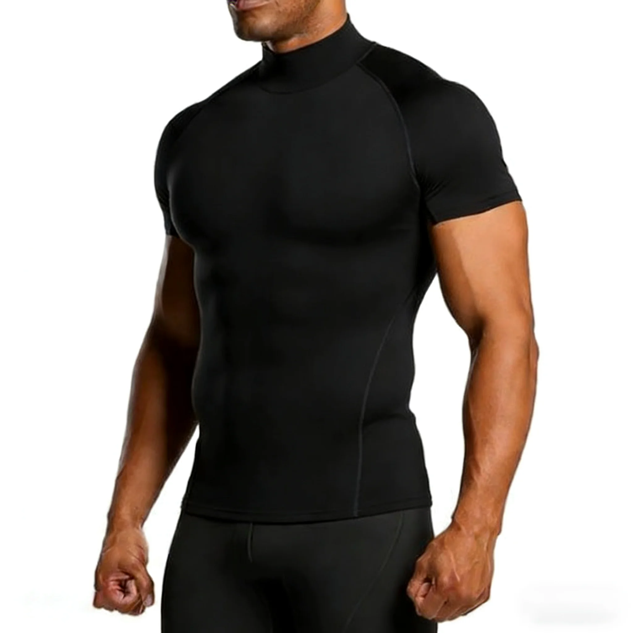 Herren T-Shirt Sommer Sportbekleidung Männer Tops Tee Sommer Kompressions-T-Shirt Fitness-Kleidung Eng Anliegendes Casual T-Shirt für Männer – Detail 3
