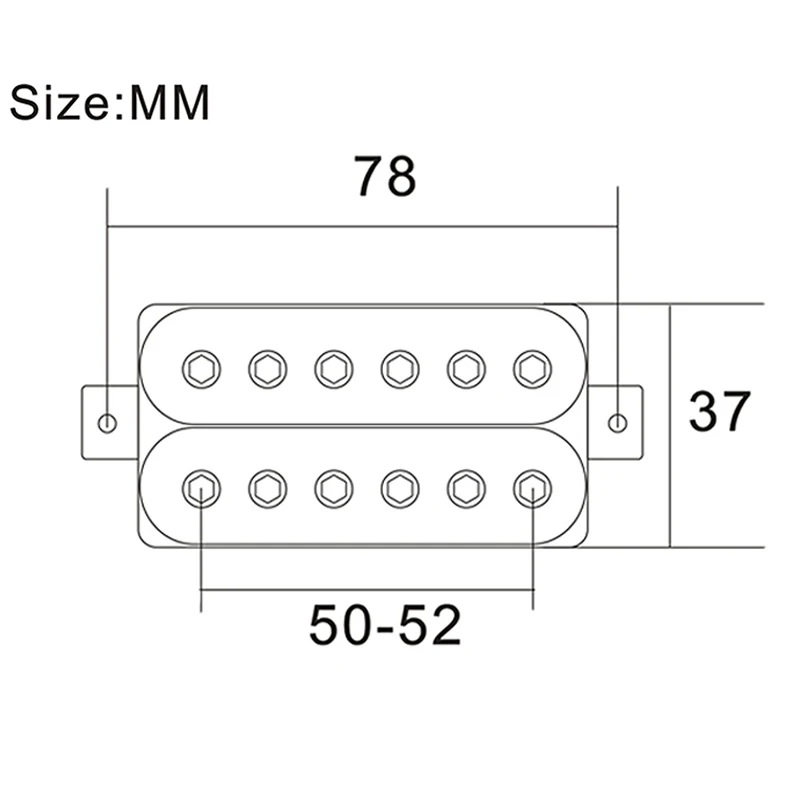 6-String Electric Guitar Humbucker 12 Adjustable Hex Screw Dual Coil for Guitar Coil Splitting Pickup N7.5K/B15K Output