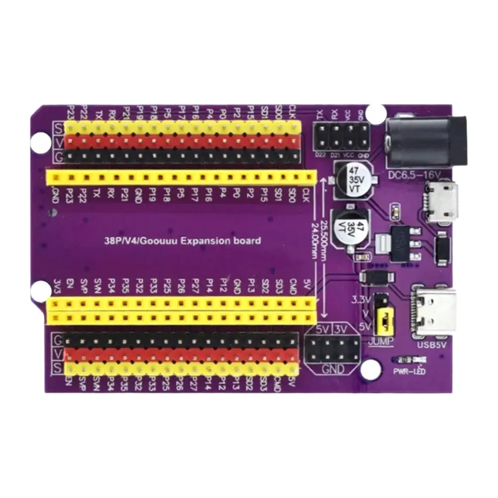 1/3/5PCS ESP32S 38Pin Development Board WiFi+Bluetooth Dual-Core ESP32-DevKitC-32 ESP-WROOM-32 Expansion Board