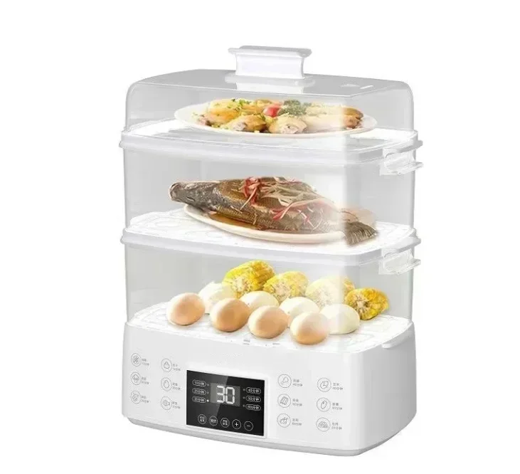 Electric steamer smart reservation electric steamer three-layer large capacity home breakfast machine