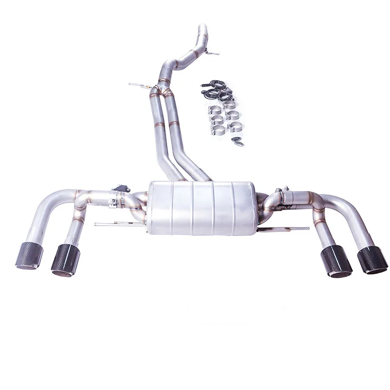 For Applicable to the 2018-2020 Porsche Cayenne Hybrid 3.0T V6 9Y0 SUS304 High-permance Mid Rear Exhaust with Muffler