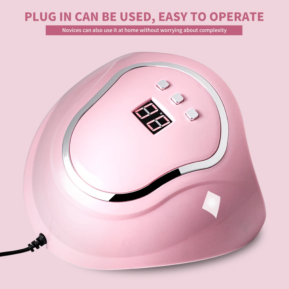 UV/LED 네일 램프 (18개 LED, 빠른 건조, 전문가용 네일 라이트, LCD 디스플레이 포함, 젤 폴리쉬 매니큐어 살롱/가정용)