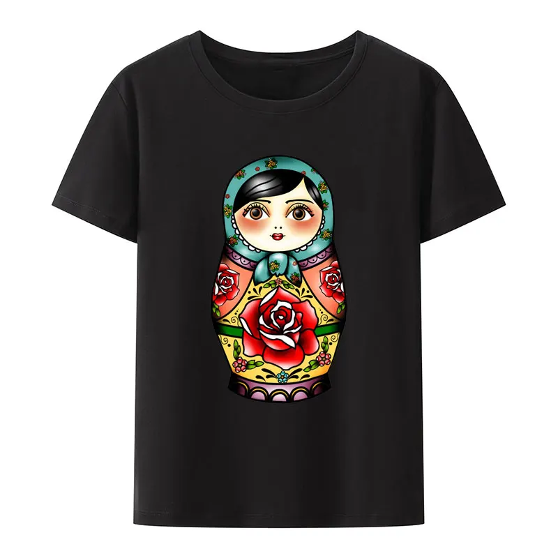 Matryoshka Doll Modal T Shirt Russia Art Culture Comfortable Creative Gift Tops Men Women Short Sleeve Street Fashion Camisetas