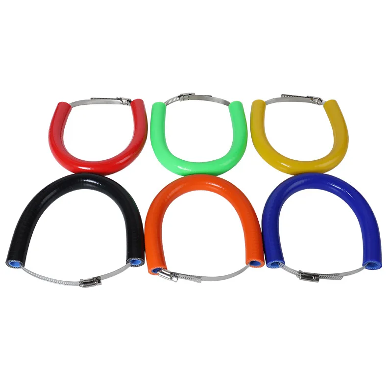 Off road motorcycle exhaust pipe anti drop scald ring, exhaust protection rubber ring, muffler colored anti scald rubber clamp 5