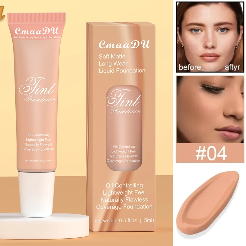 Crema per fondotinta liquido ad alta copertura Illumina la base del viso Trucco Correttore Copertura Anti Cerchio scuro Lentiggine BB Cream impermeabile