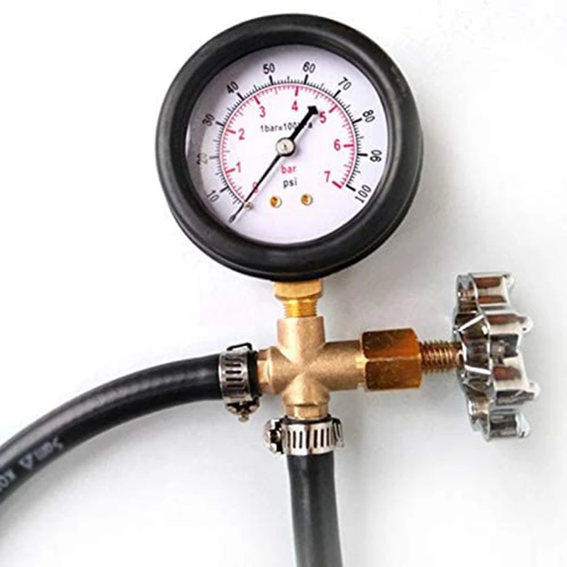 0-100PSI Fuel Injection Pressure Tester Quick Connected Pressure