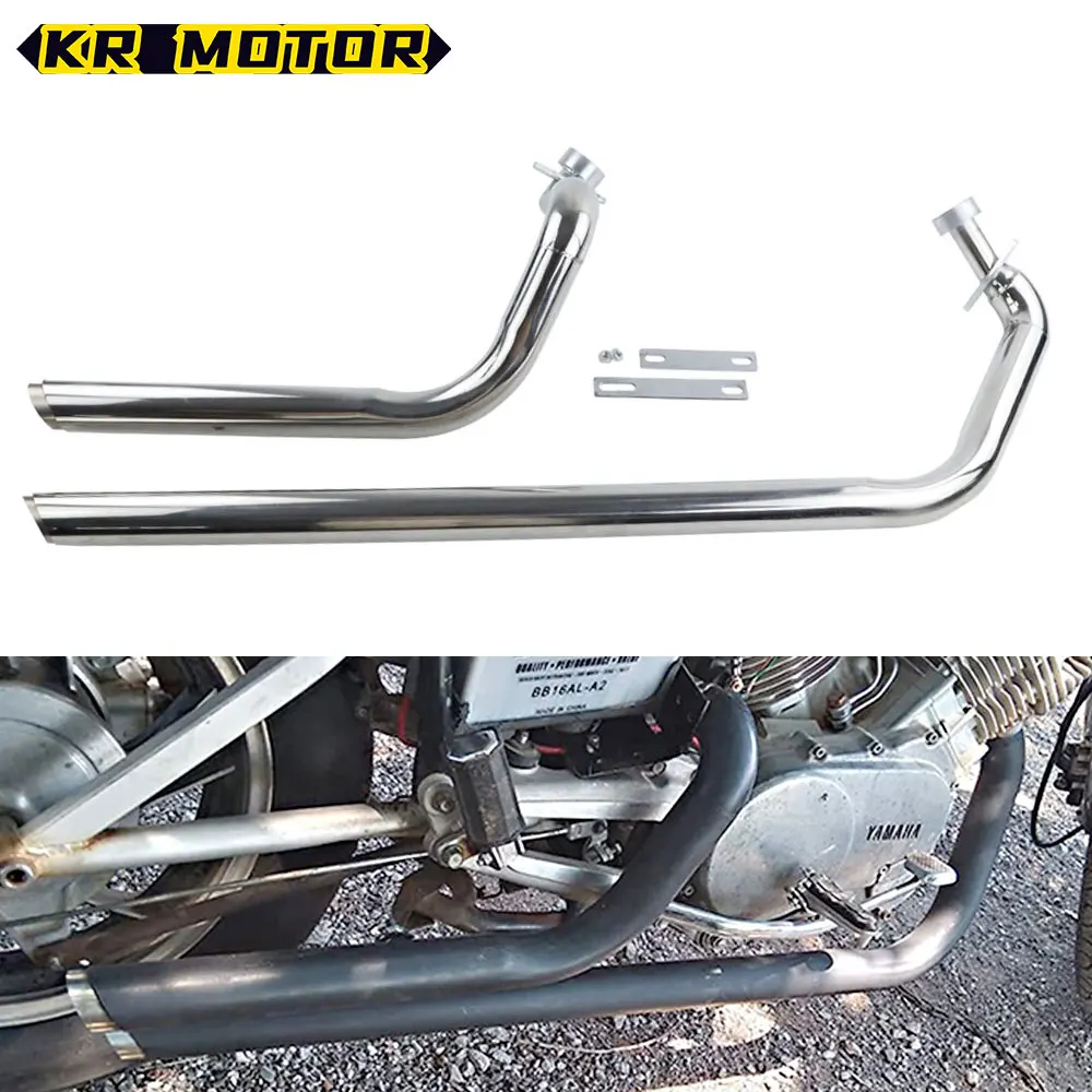 For Yamaha Virago XV1100 XV750 S Special Motorcycle Exhaust Pipe Dragstar XV 750 1100 Steel Full Muffler Silencers System 