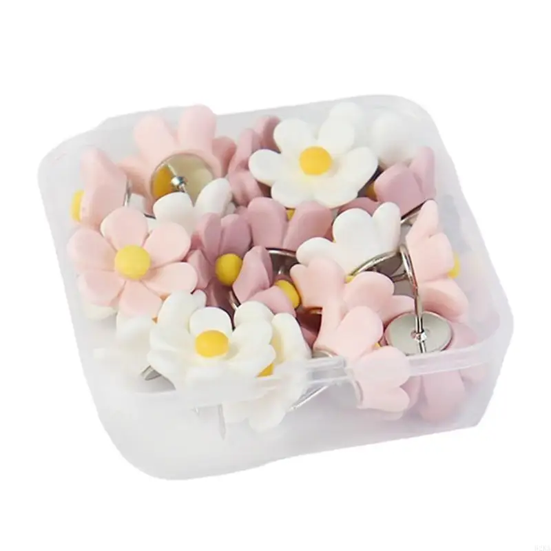 62ka 20/30pcs การตกแต่งดอกไม้ดันพินสำหรับสำนักงานประกาศโรงเรียนพินพินพินพิน