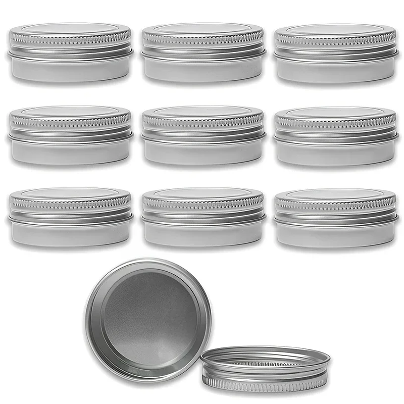 

12/24/48Pcs 30ml Empty Aluminum Jar With Clear Window Lid Refillable Candle Tin Can Portable Lotion Cream Container For Travel