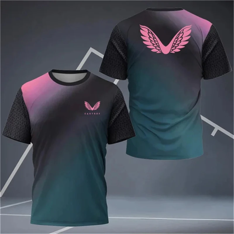 

Fashion Boutique Unisex Motion Shirt Tennis Shirt Jogging Professional Training T Shirt Quick Drying Breathable O Neck Men's Top