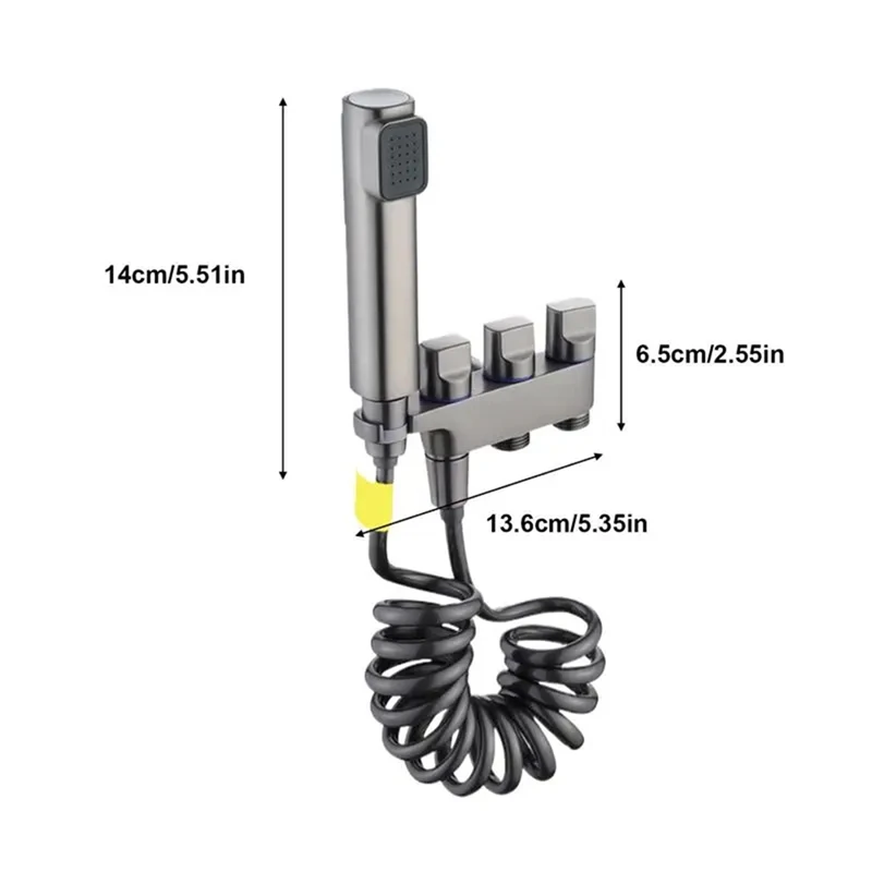 PULVERIZADOR DE bidé caliente para inodoro, pulverizadores de bidé, Kit de mangueras, multifuncional, fácil de instalar, agua ajustable