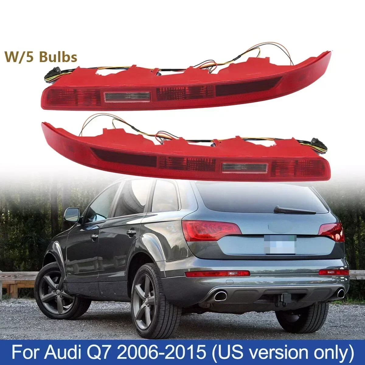 For Audi Q7 2007 2008 2009 2010 2011-2015 American Version 4L0945095A 4L0945096A Rear Reverse Brake Light Warning Lamp Tailight