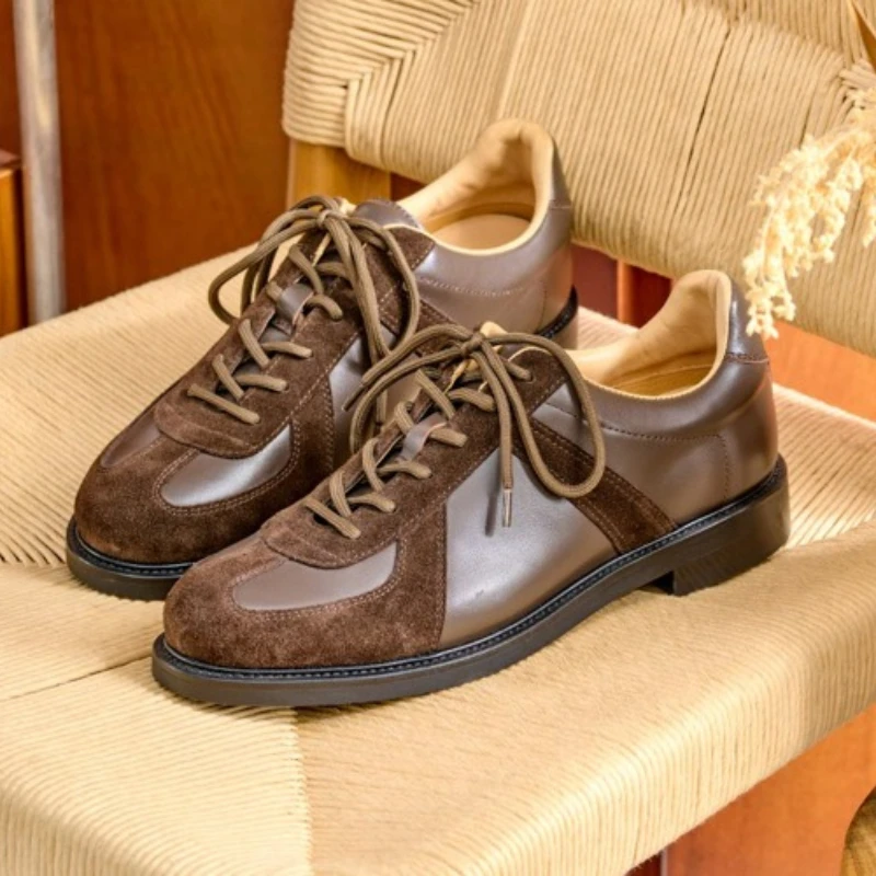 

Men Derby Shoes Leather Casual Shoes Flat Bottom Straps Comfortable Classic Fashionable Business Casual Men Shoes