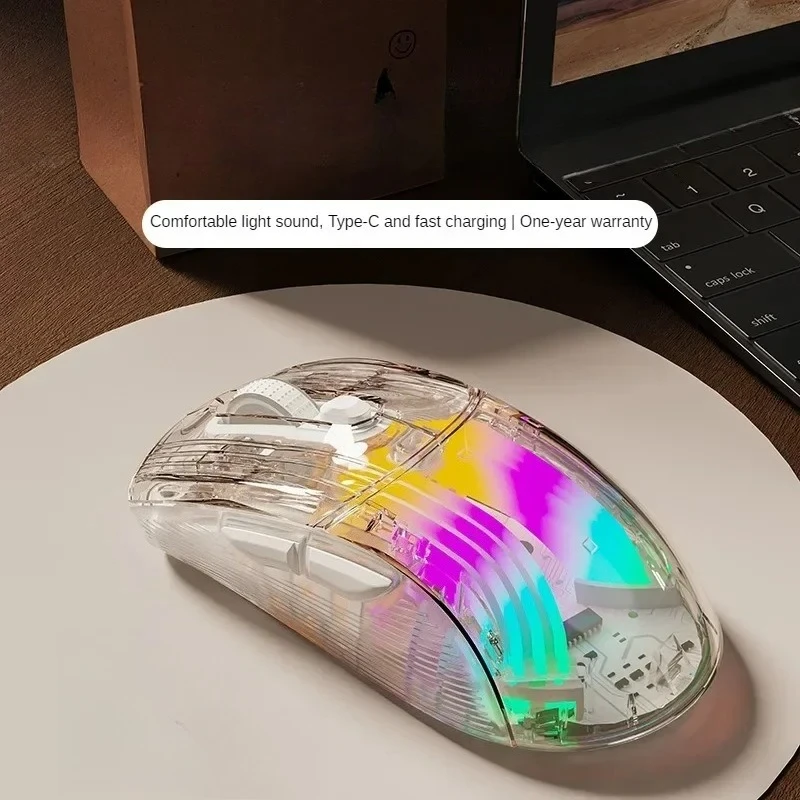 

Q8 transparent mouse wired mechanical silent game e-sports programming computer office
