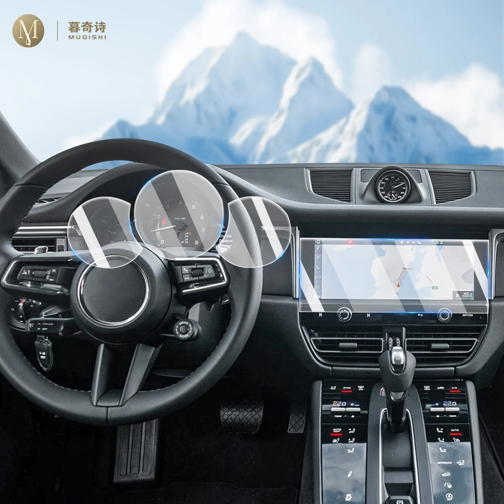 

Матовая антибликовая защитная пленка для экрана, автомобильная навигация, ЖК-экран, пленка из ТПУ, устойчивая к царапинам, ремонт для Porsche Macan 2021-23