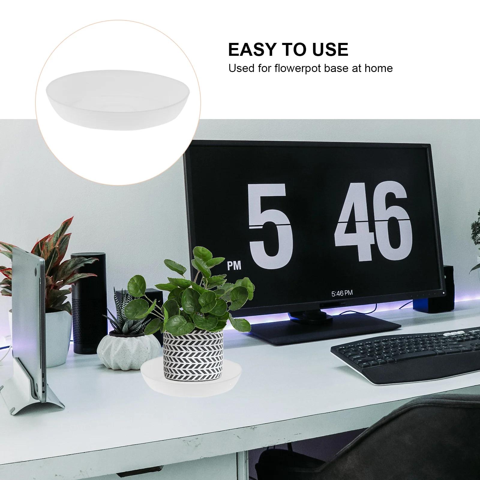 

12pcs Succulent Drainage Tray Round Plant Pot Base Heavy Duty Lightweight For Flowerpots Bonsai Indoor Outdoor Plastic Garden