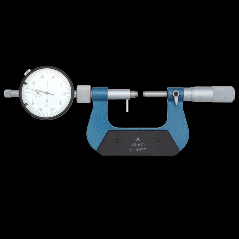 XIBEI 0.01mm Micrometers with Dial Indicator 0-25mm 25-50mm jugement for mass- produced parts outside micrometer