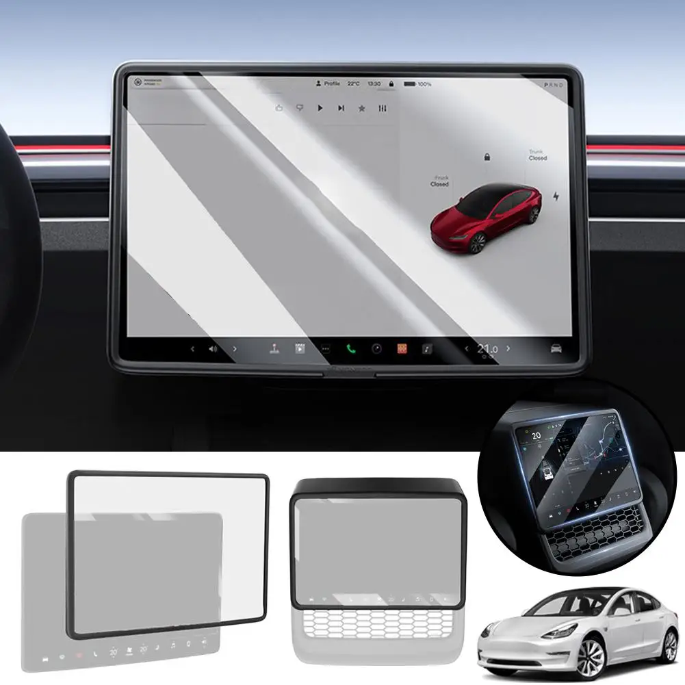 

Full Cover Tempered Glass Film Protector For Tesla Model Y Juniper Highland 2025 Rear Center Control Screen Protective A5L5