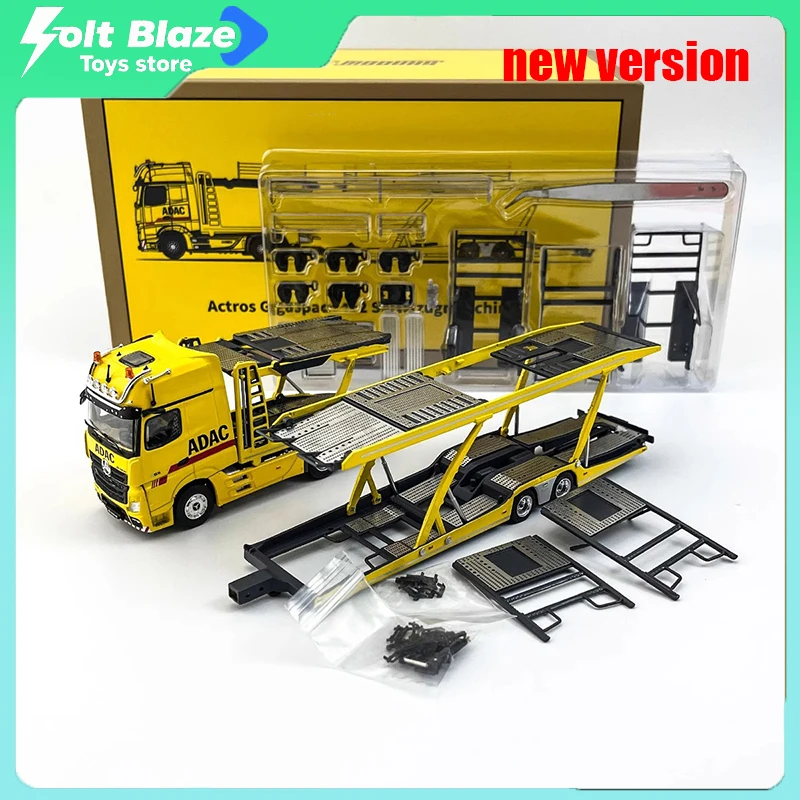 

GCD 1/64 Mercedes-Benz Actros Double Decker Car Transporter Trailer Detachable DieCast Alloy Cars Model Boy Collection Toy Gift