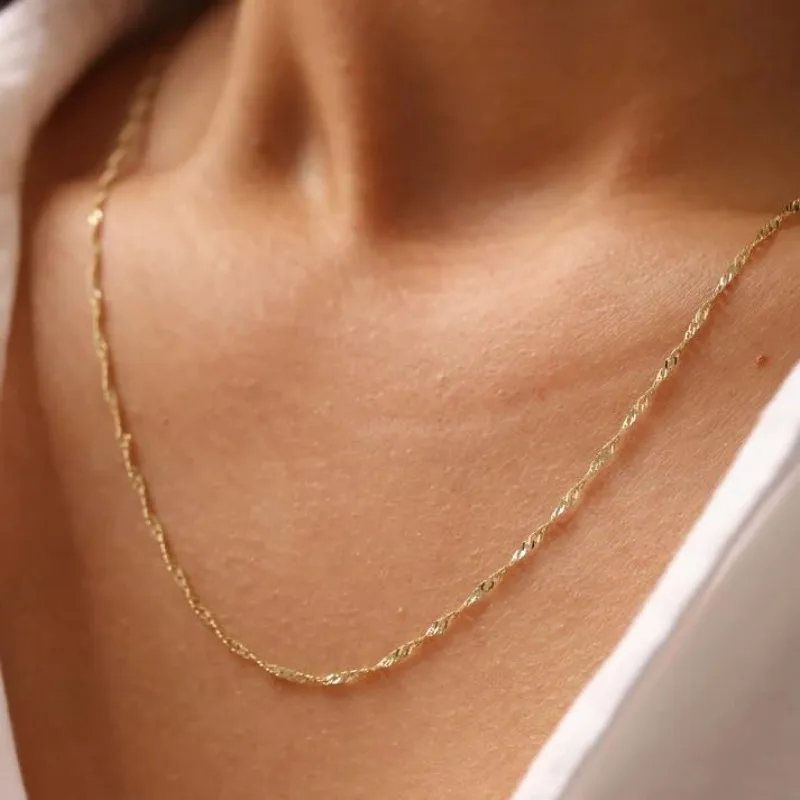 Dainty Layered Gold Necklace Set 2
