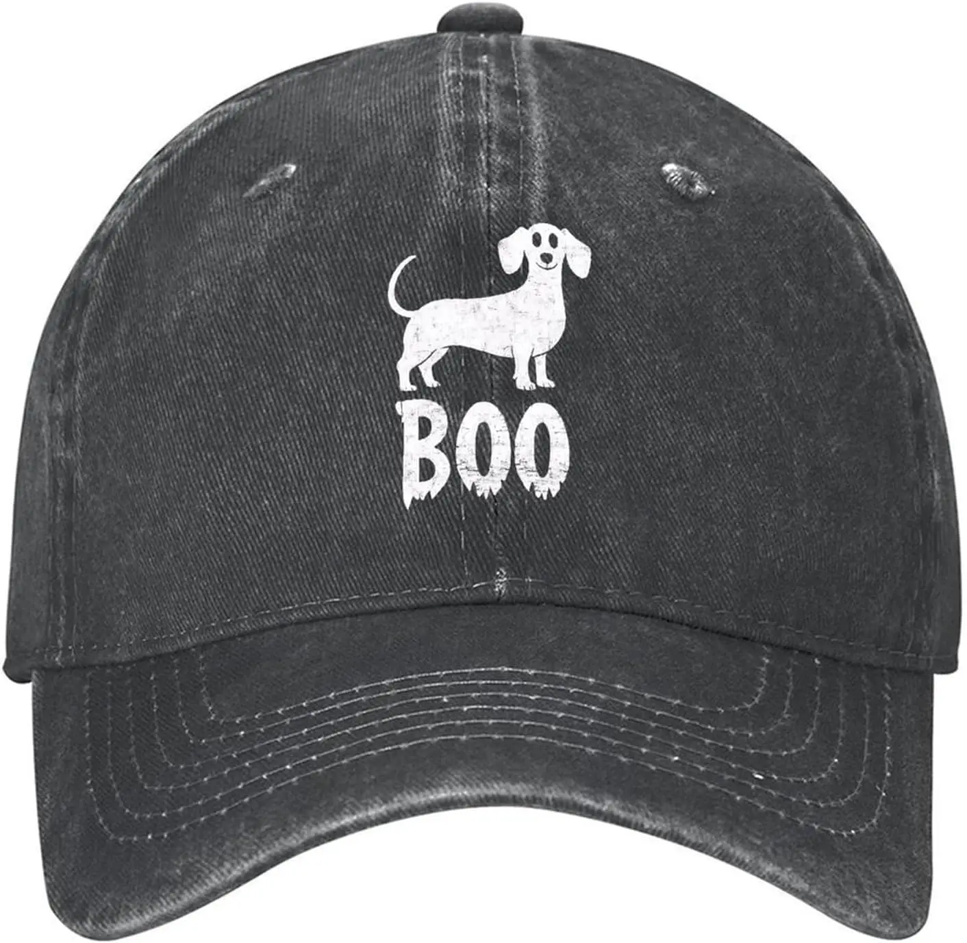 Такса Боу Собака Хэллоуин Бейсболка Полиэстер Регулируемая Повседневная Кепка для Мужчин Женщин