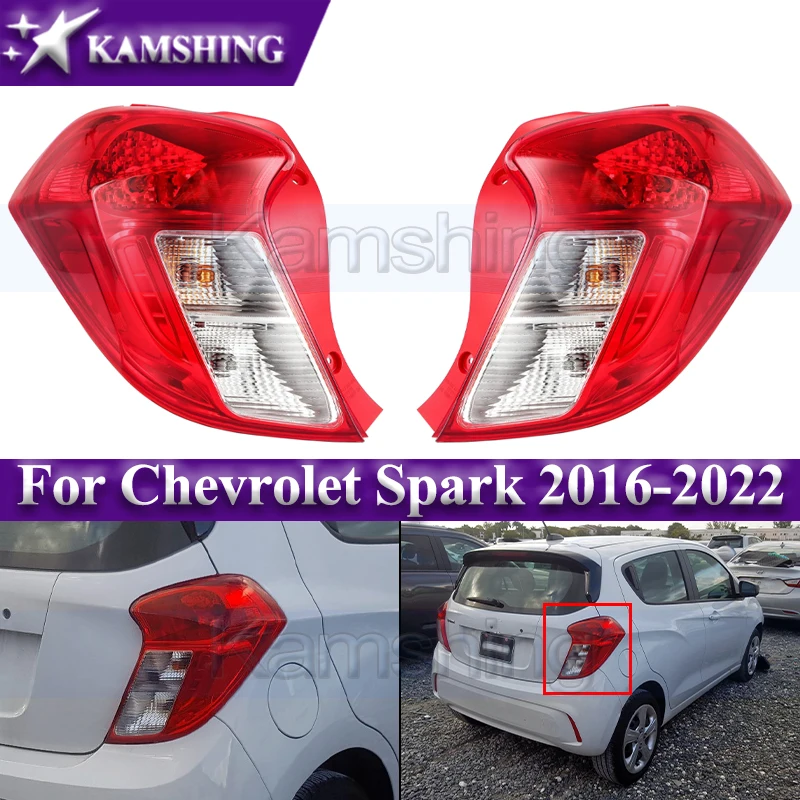 

Kamshing 1pair Rear Bumper Taillight For Chevrolet Spark 2016-2022 Tail Light Taillamp Driving Light Reverse Light Brake Lamp