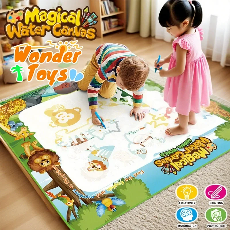 

Toddler Water Drawing Toy Drawing Mat Tablets Painting with Water Colorful Graffiti Blanket Educational Games Children Kids